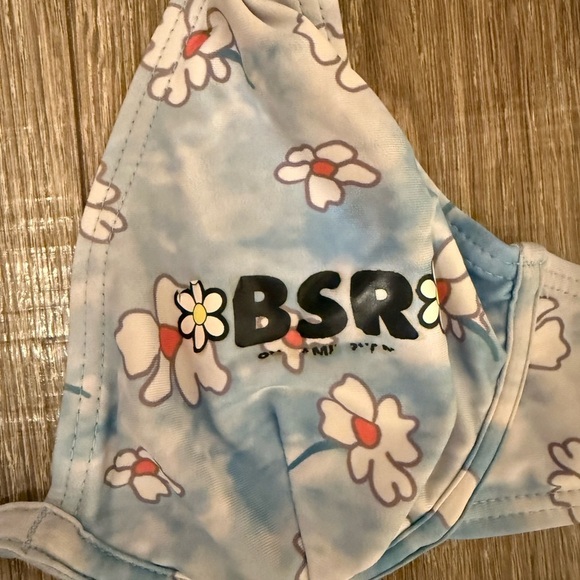 By Samii Ryan Felt Cute Blue Tie Die High Leg Bikini Set - Picture 5 of 5